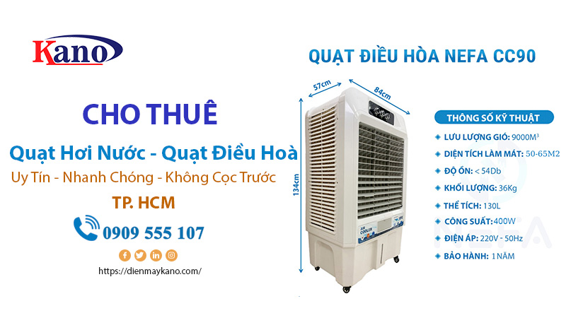 cho thuê quạt hơi nước 